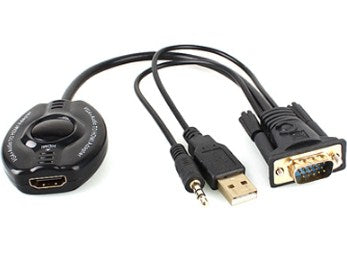 Convertidor VGA a HDMI - VGA a HDMI+ Audio 3.5mm, Negro, BROBROTIX, 150620 Convertidor VGA a HDMI - VGA a HDMI+ Audio 3.5mm, Negro, BROBROTIX, 150620